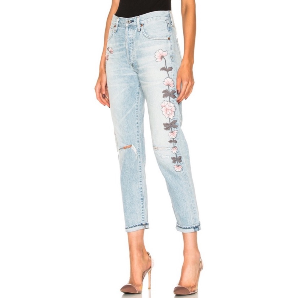 Citizens of Humanity Rare Embroidered Liya Crop 25
